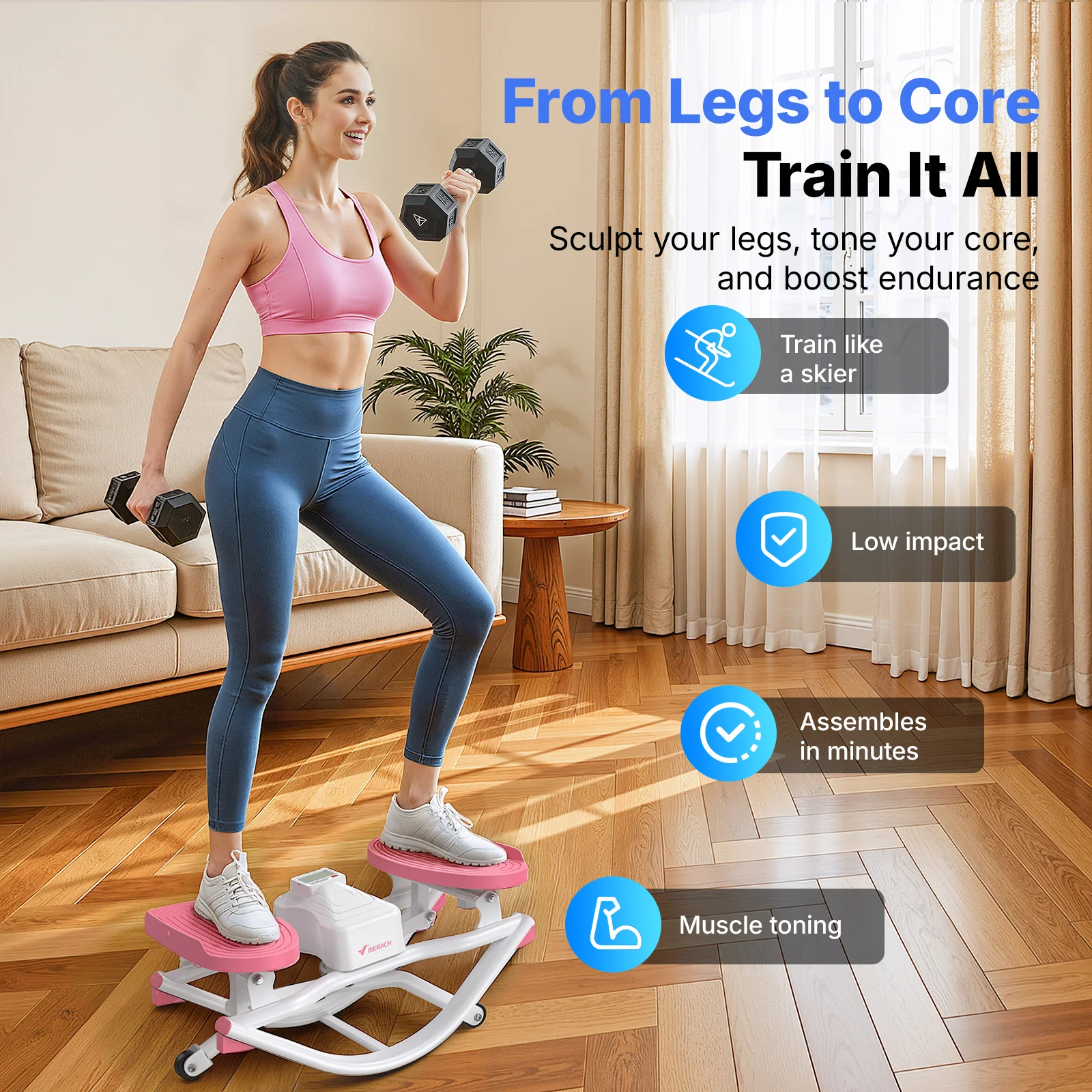 3D Mini Rock Stepper for Full-Body Home Workouts - Image 14