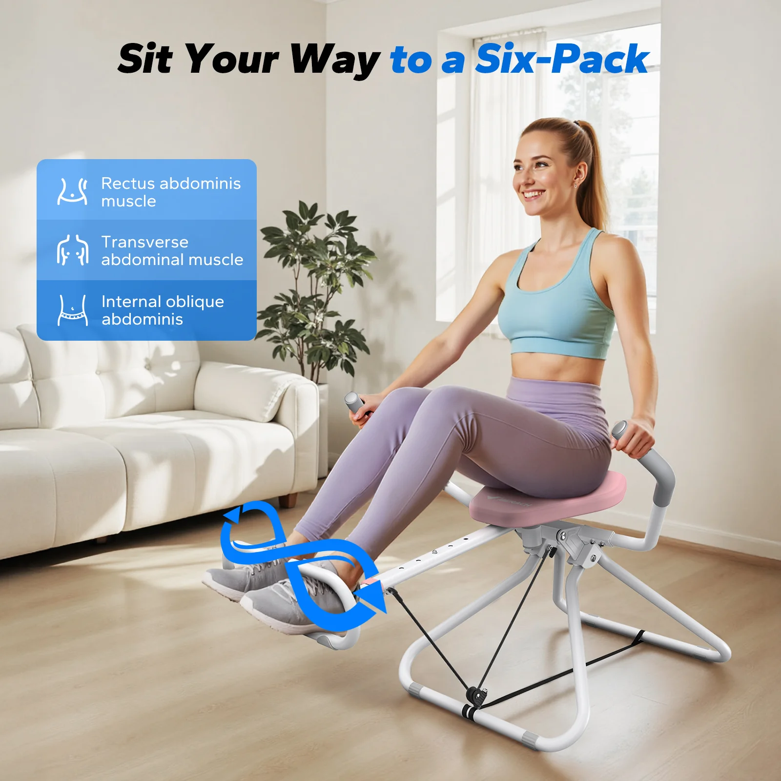 4-in-1 Ab Exerciser Swing Machine for Core Workout - Image 3