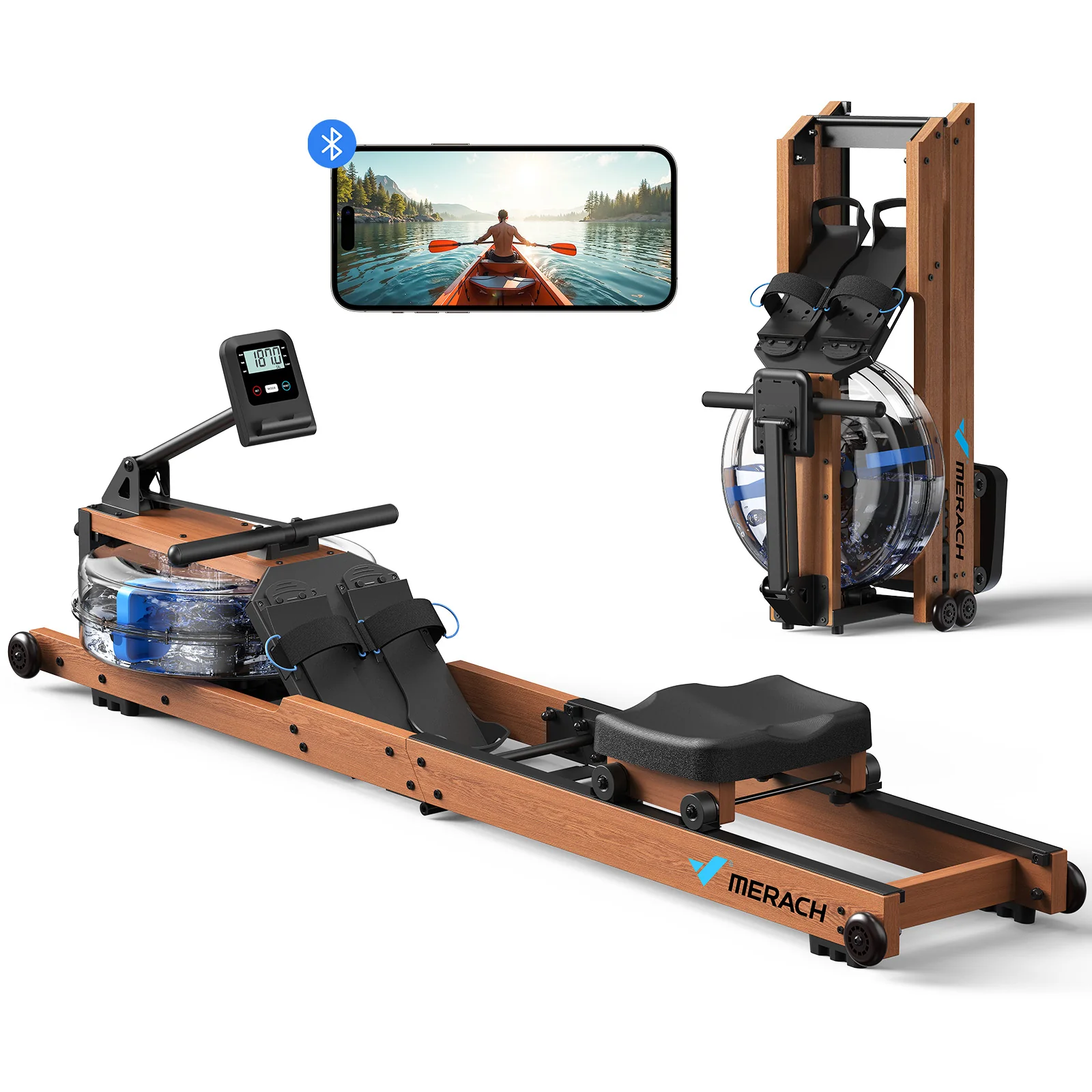 CoreRow R28 Wooden Water Rowing Machine for Beginners - Image 10