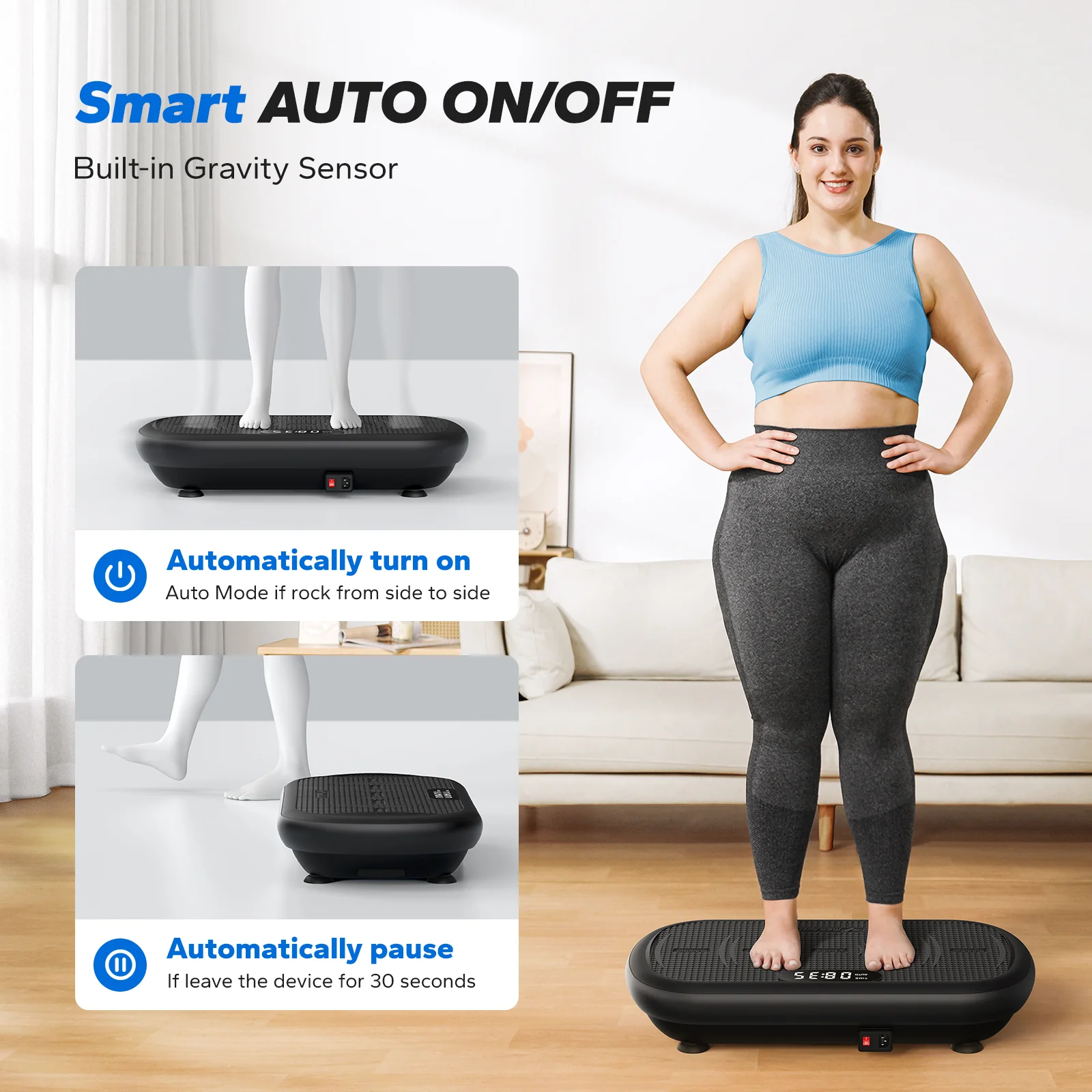 CV40 Curved 440 lbs High-Power Vibration Plate for Weight Loss - Image 14
