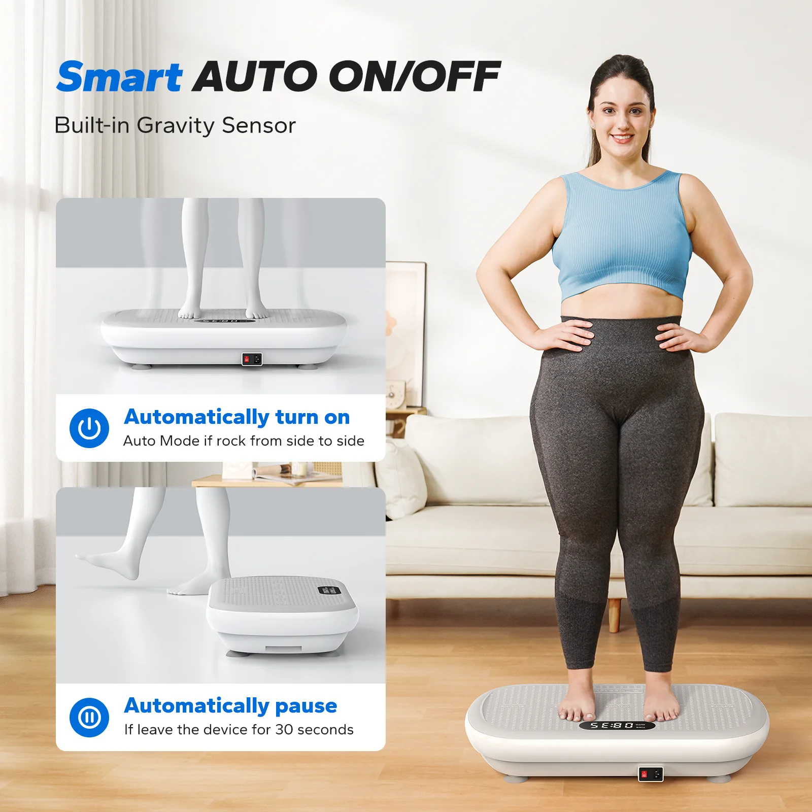 CV40 Curved 440 lbs High-Power Vibration Plate for Weight Loss - Image 6