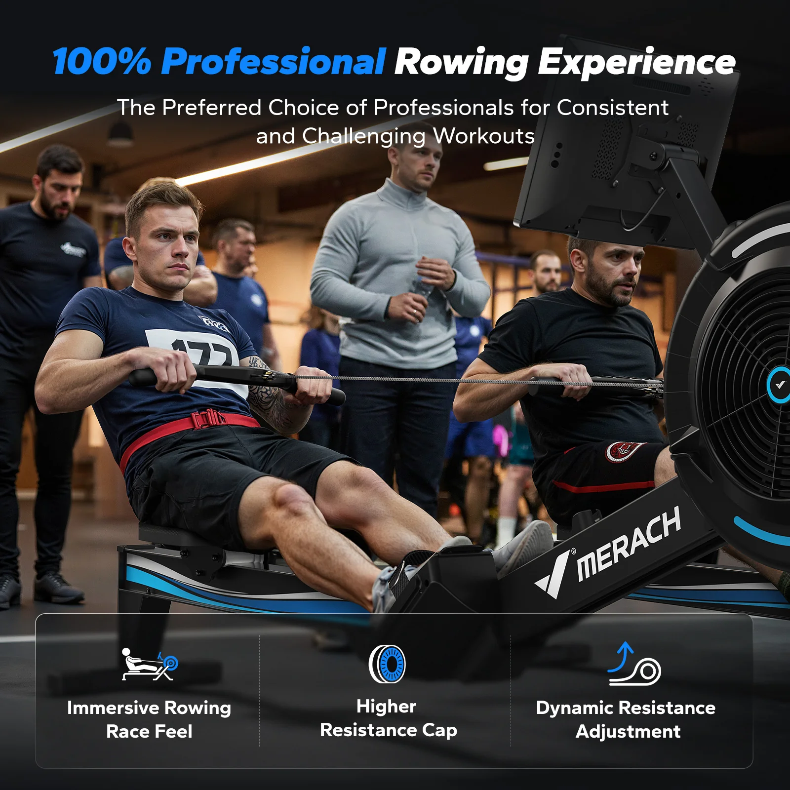 NovaRow R50 Aura Air Immersive Rowing Machine with HD Display - Image 7