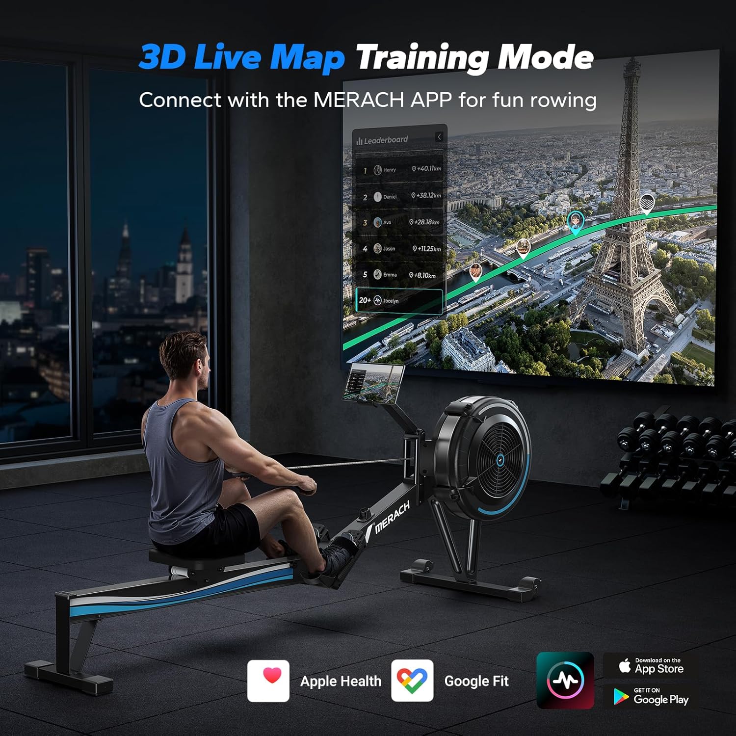 NovaRow R50 Air Resistance Rower - Image 8