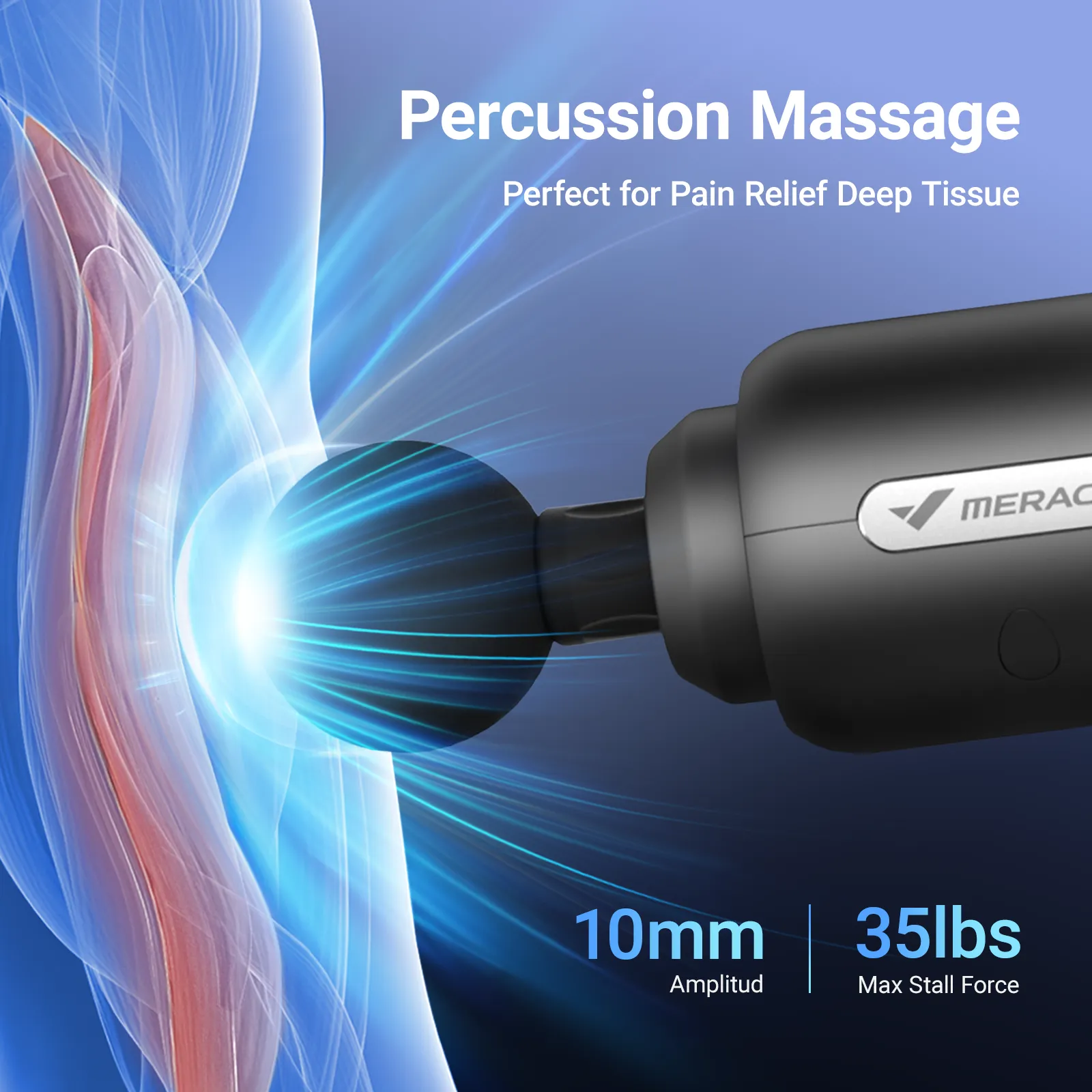 Percussion Massage Tools with 6 Massage Heads & 10mm Amplitude - Image 4