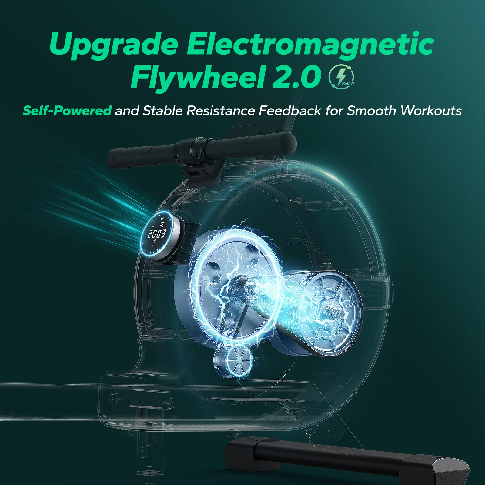 Q1S Self-Powered Auto Magnetic Rower - Image 4