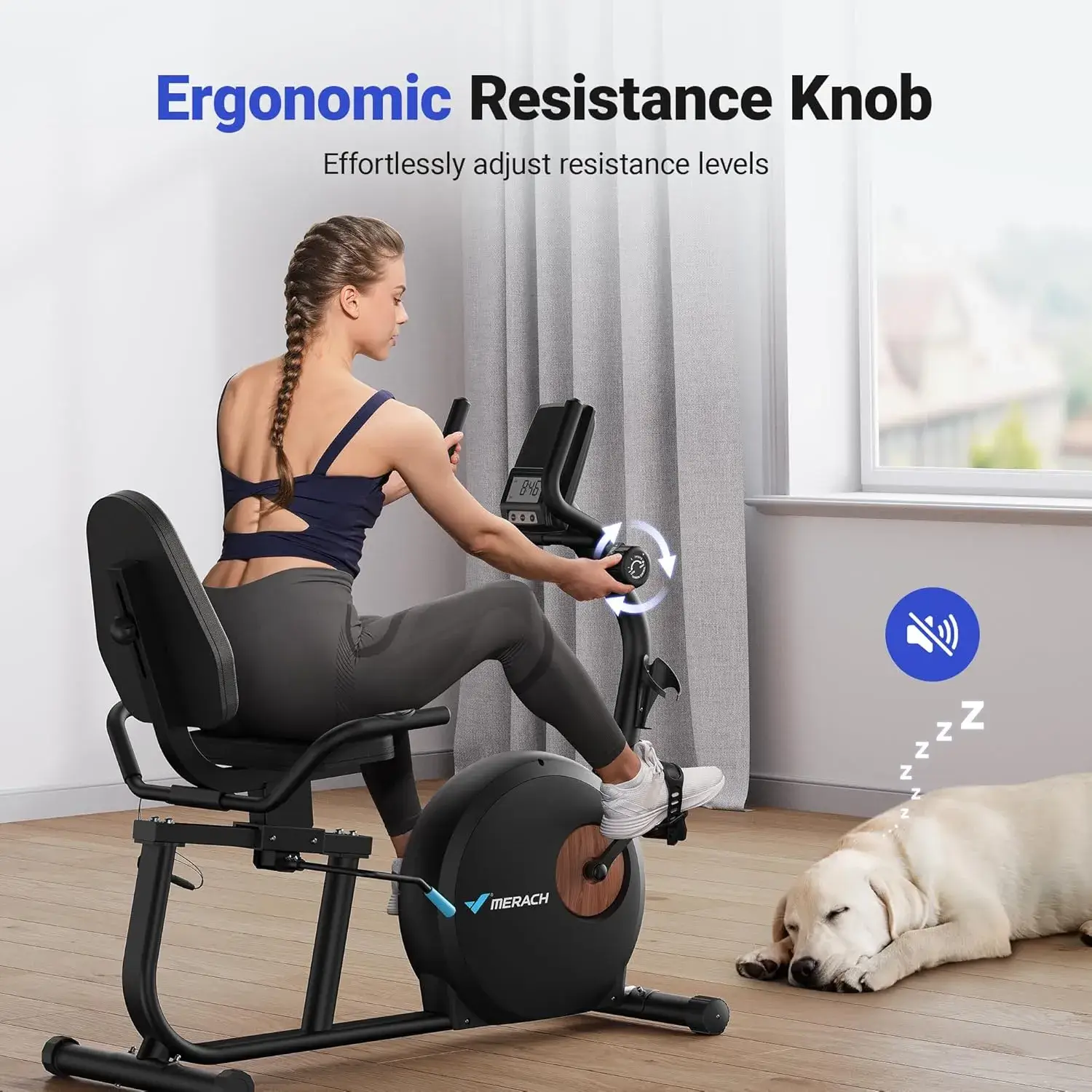 S23 Recumbent Bike With Resistance Bands - Image 4
