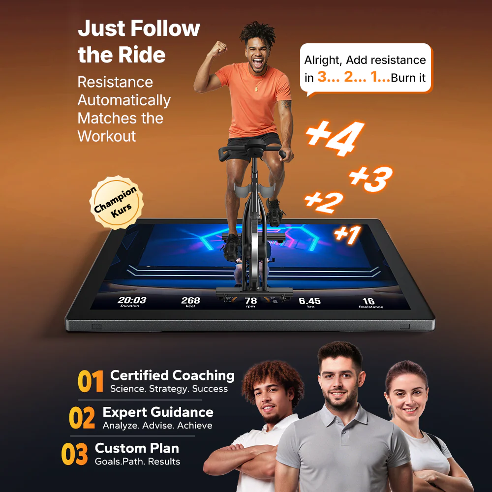 S29 Aura Exercise Bike with 21.5'' Big Screen - Image 3