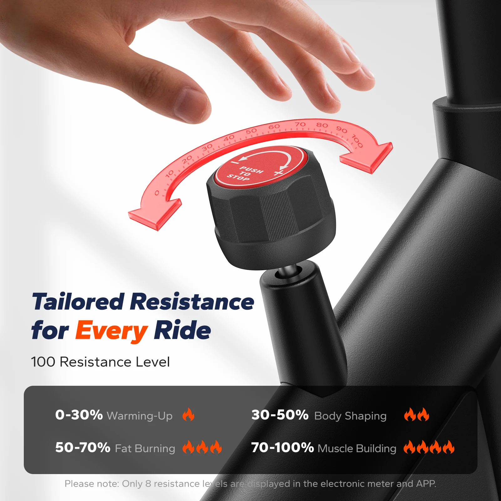 S36 Magnetic Resistance Bike with 330lbs Capacity - Image 5