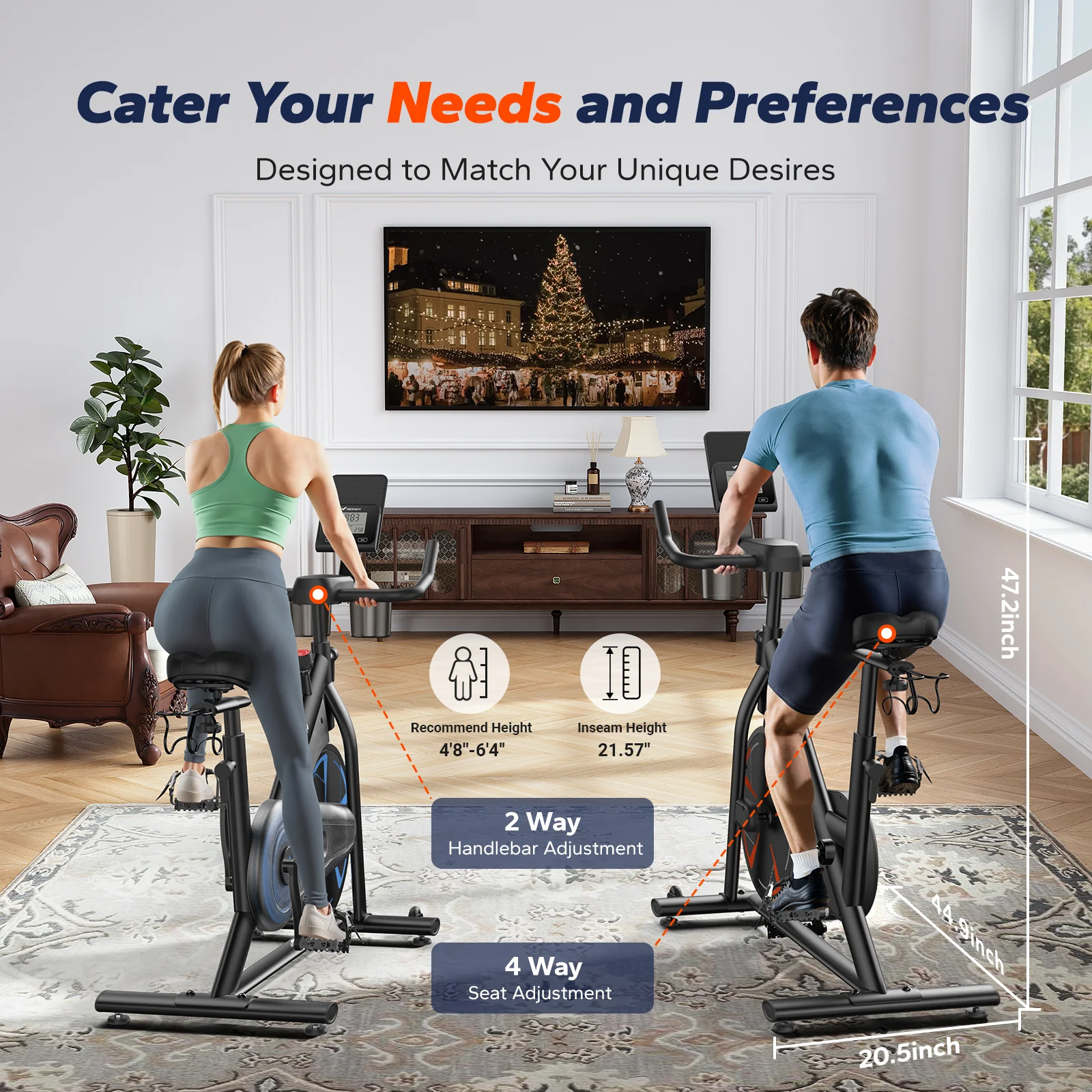 S36 Magnetic Resistance Bike with 330lbs Capacity - Image 6