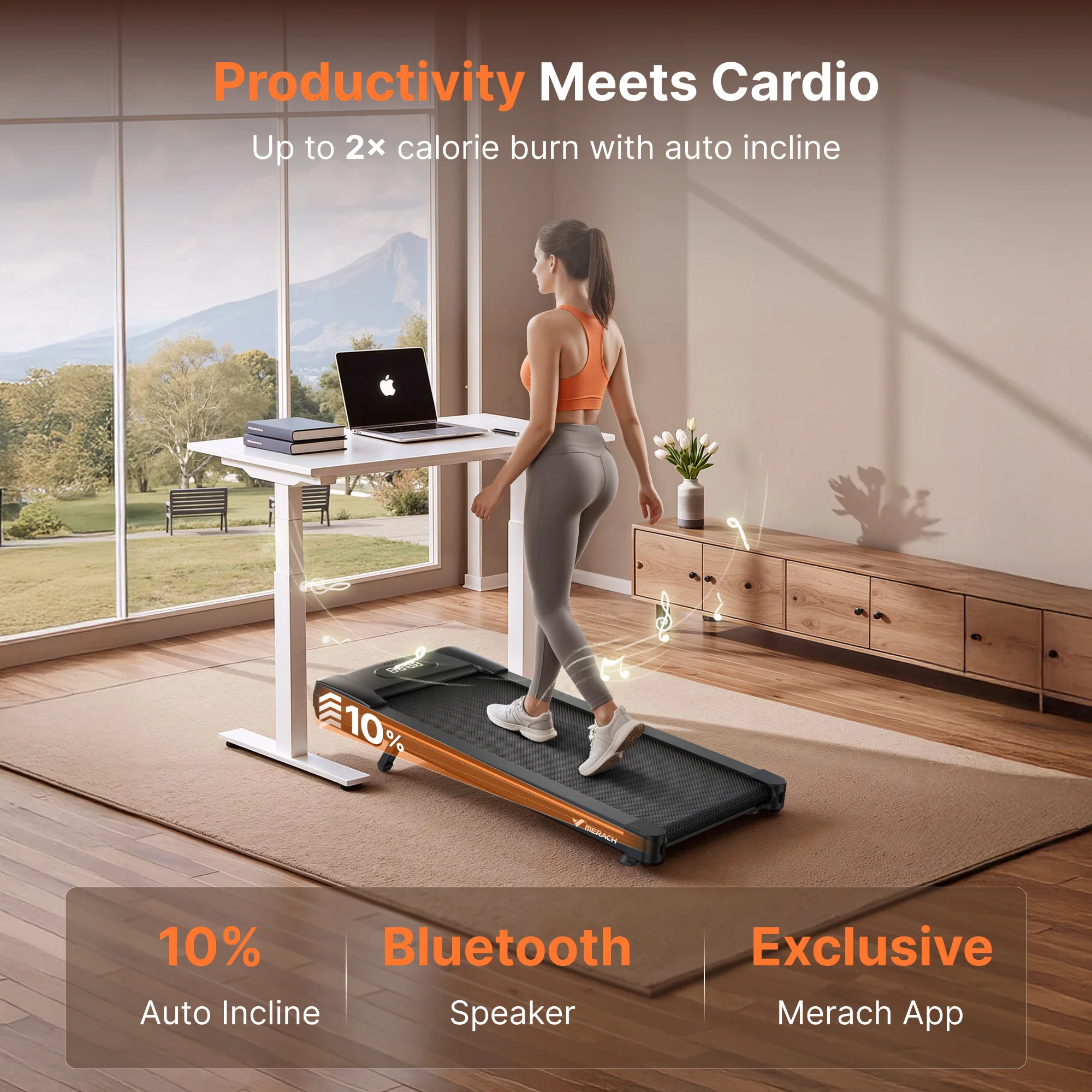 Merach W50 Lite Trekpad With 10% Auto-Incline - Image 8